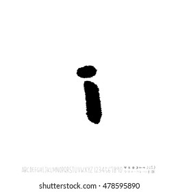 Alphabet & number / handwriting - vector