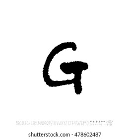 Alphabet & number / handwriting - vector