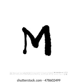 Alphabet & number / handwriting - vector
