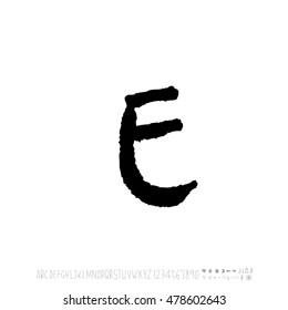 Alphabet & number / handwriting - vector