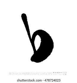 Alphabet & number / handwriting - vector