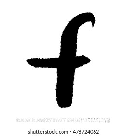 Alphabet & number / handwriting - vector