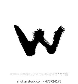 Alphabet & number / handwriting - vector