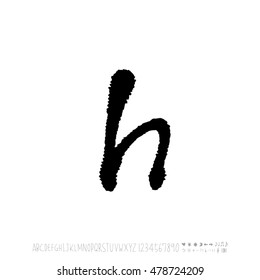 Alphabet & number / handwriting - vector