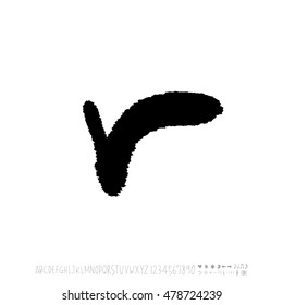 Alphabet & number / handwriting - vector
