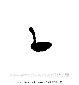 Alphabet & number / handwriting - vector