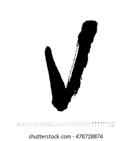 Alphabet & number / handwriting - vector