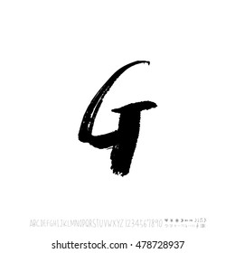 Alphabet & number / handwriting - vector