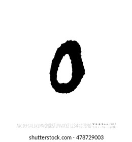 Alphabet & number / handwriting - vector