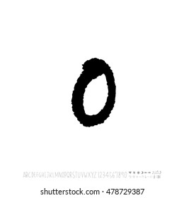 Alphabet & number / handwriting - vector