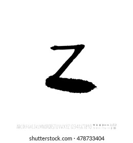 Alphabet & number / handwriting - vector