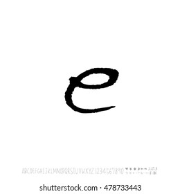 Alphabet & number / handwriting - vector