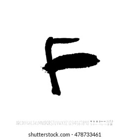 Alphabet & number / handwriting - vector