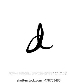 Alphabet & number / handwriting - vector