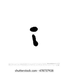 Alphabet & number / handwriting - vector