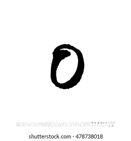 Alphabet & number / handwriting - vector