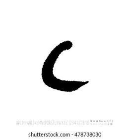 Alphabet & number / handwriting - vector