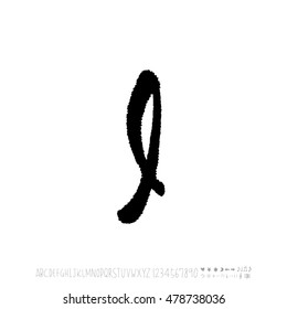 Alphabet & number / handwriting - vector