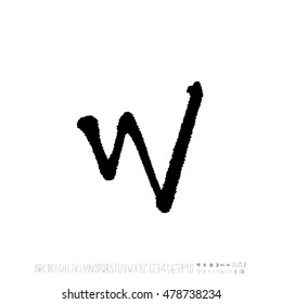Alphabet & number / handwriting - vector