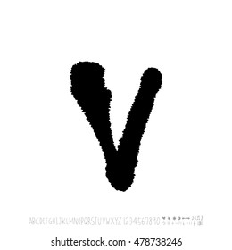 Alphabet & number / handwriting - vector