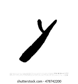 Alphabet & number / handwriting - vector