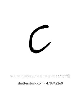 Alphabet & number / handwriting - vector