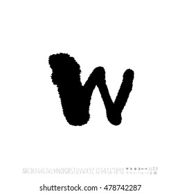 Alphabet & number / handwriting - vector
