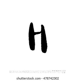 Alphabet & number / handwriting - vector