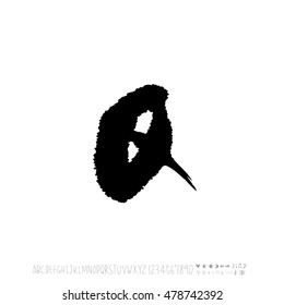 Alphabet & number / handwriting - vector