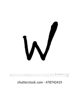 Alphabet & number / handwriting - vector