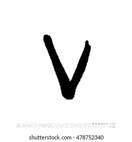 Alphabet & number / handwriting - vector