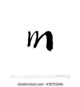 Alphabet & number / handwriting - vector