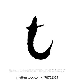 Alphabet & number / handwriting - vector