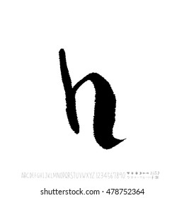 Alphabet & number / handwriting - vector