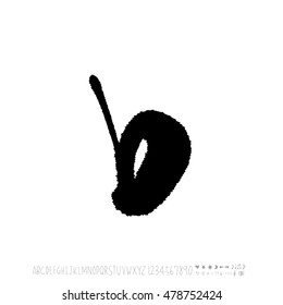 Alphabet & number / handwriting - vector
