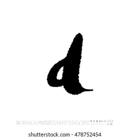 Alphabet & number / handwriting - vector