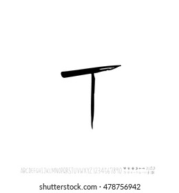 Alphabet & number / handwriting - vector