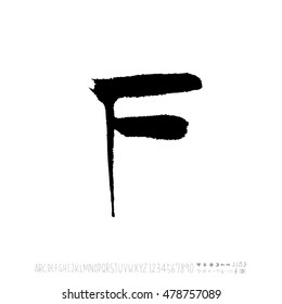 Alphabet & number / handwriting - vector