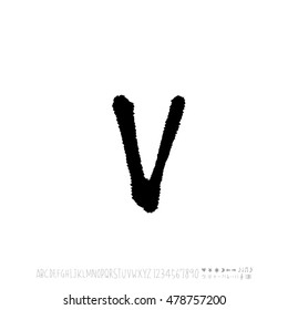 Alphabet & number / handwriting - vector