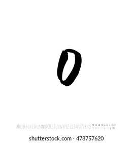 Alphabet & number / handwriting - vector