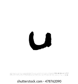 Alphabet & number / handwriting - vector