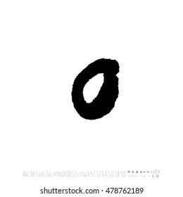Alphabet & number / handwriting - vector