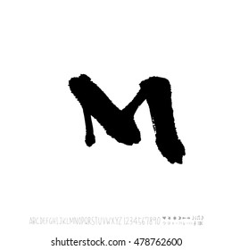 Alphabet & number / handwriting - vector