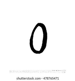 Alphabet & number / handwriting - vector