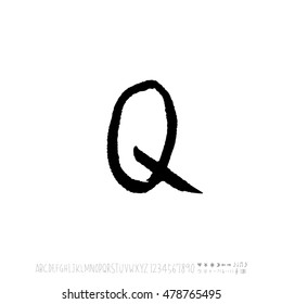 Alphabet & number / handwriting - vector
