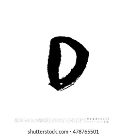 Alphabet & number / handwriting - vector