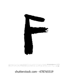 Alphabet & number / handwriting - vector