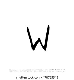 Alphabet & number / handwriting - vector
