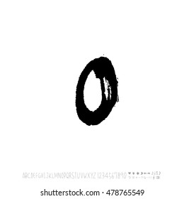 Alphabet & number / handwriting - vector