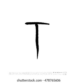 Alphabet & number / handwriting - vector